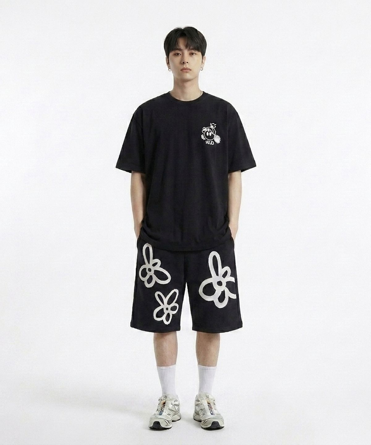 더블제이디(DOUBLE JD) 슈퍼붐 반팔티 (블랙)