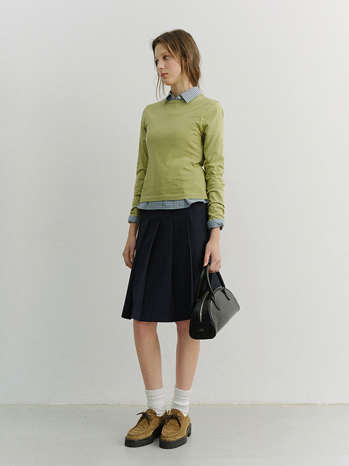 던스트(DUNST) ESSENTIAL CREW-NECK T-SHIRT_UDTS6A202_OLIVE