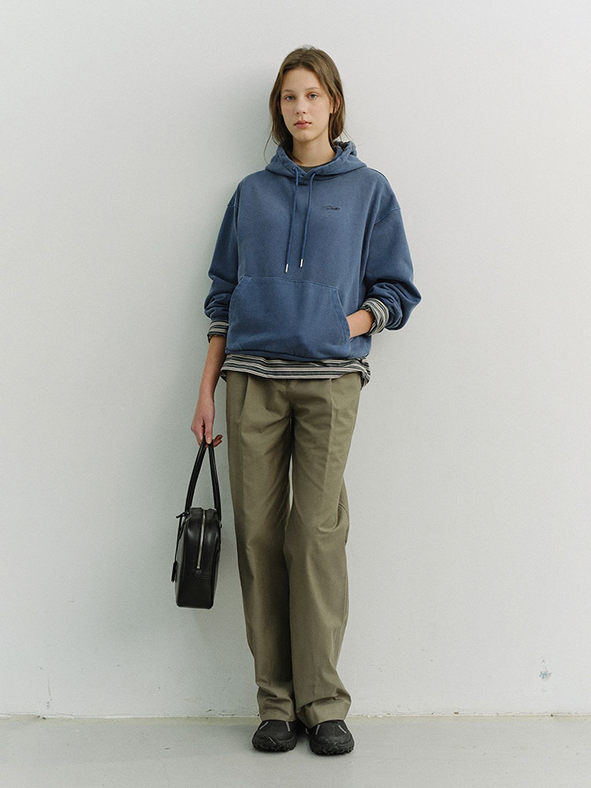 던스트(DUNST) UNISEX GARMENT DYED HOODIE_UDTS6A113_BLUE
