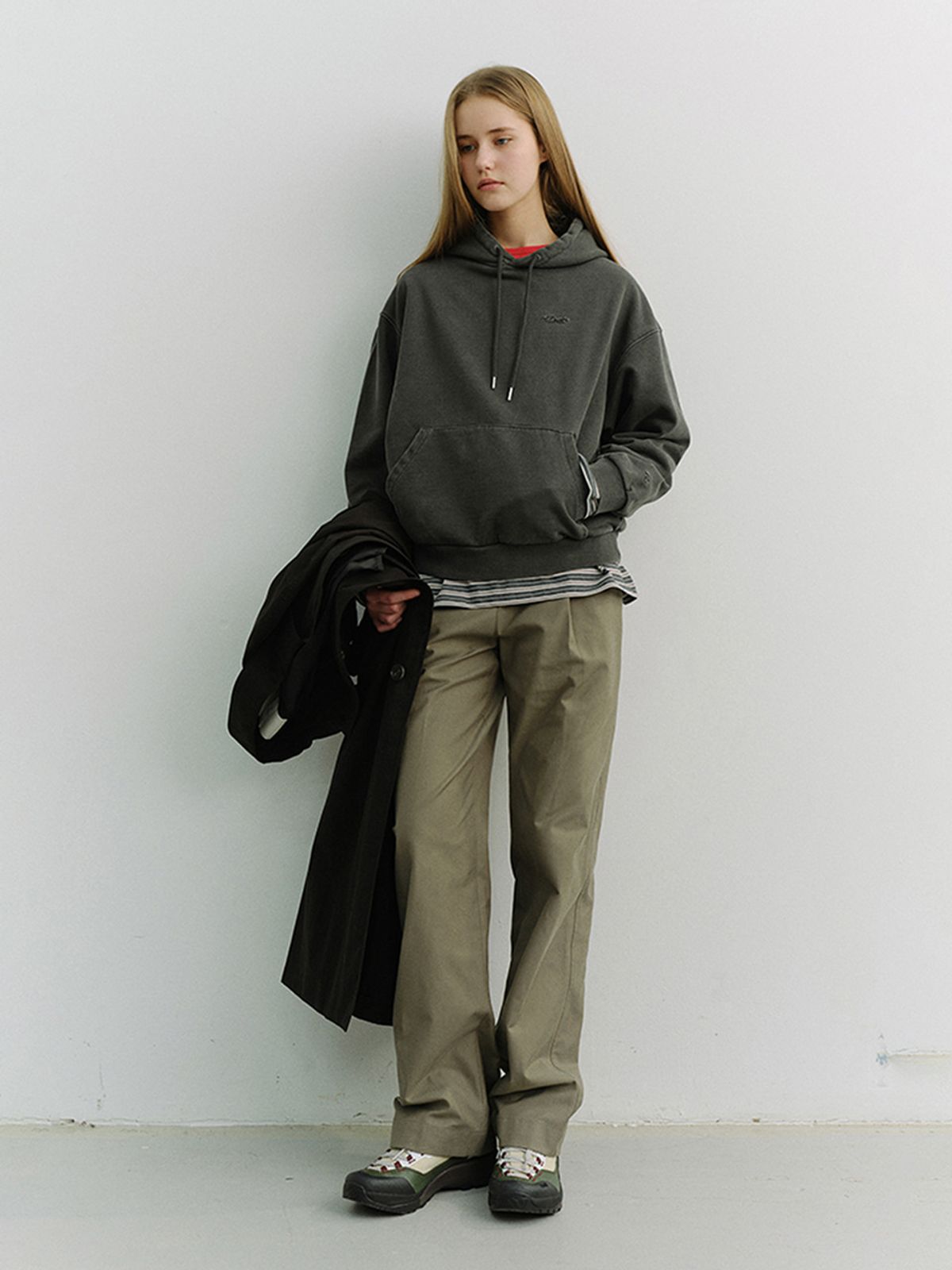 던스트(DUNST) UNISEX GARMENT DYED HOODIE_UDTS6A113_BLACK