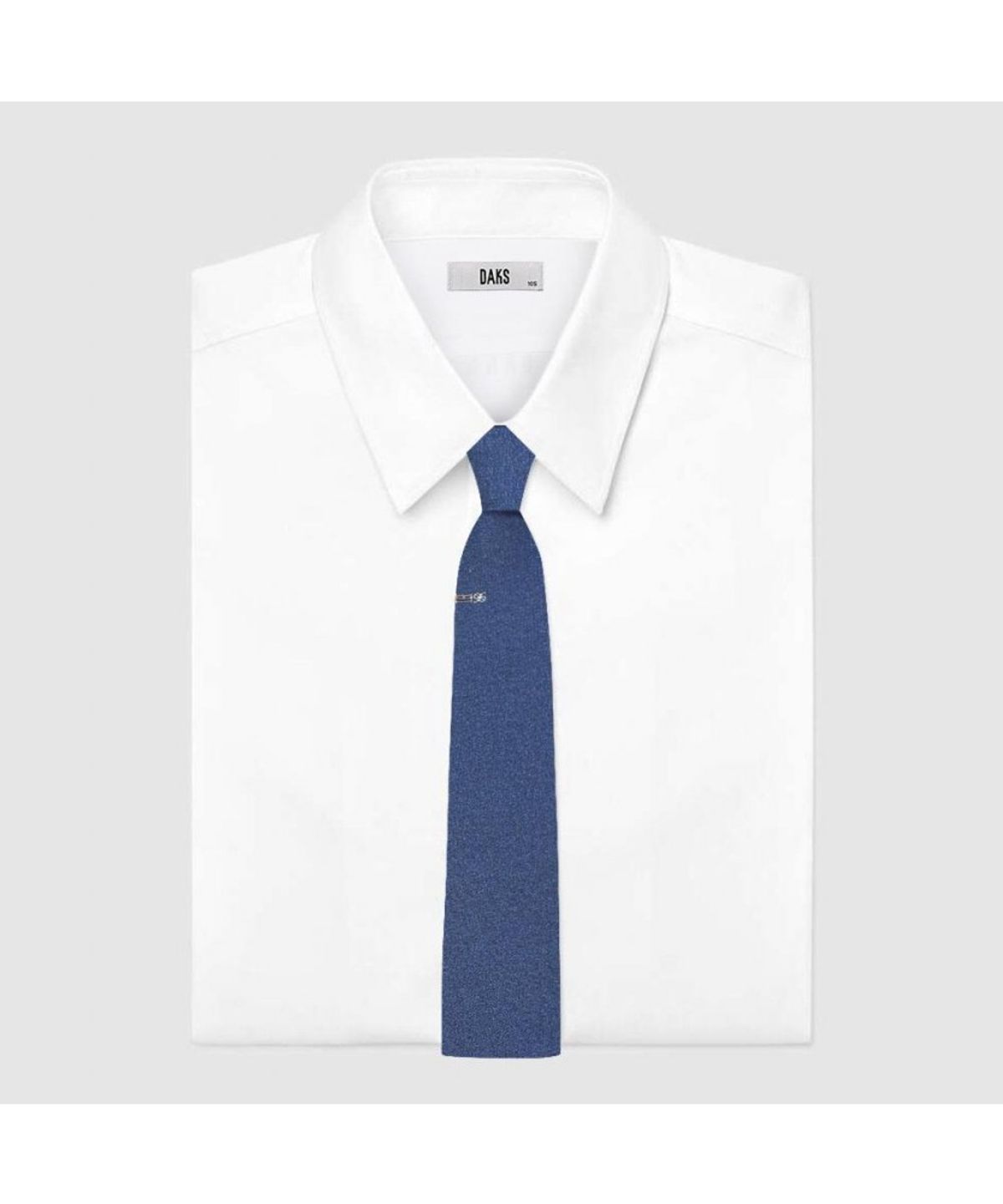 닥스셔츠(DAKS SHIRTS) 실크혼방 스몰로고 포인트 솔리드 넥타이 네이비_DMG1ACF1203N1