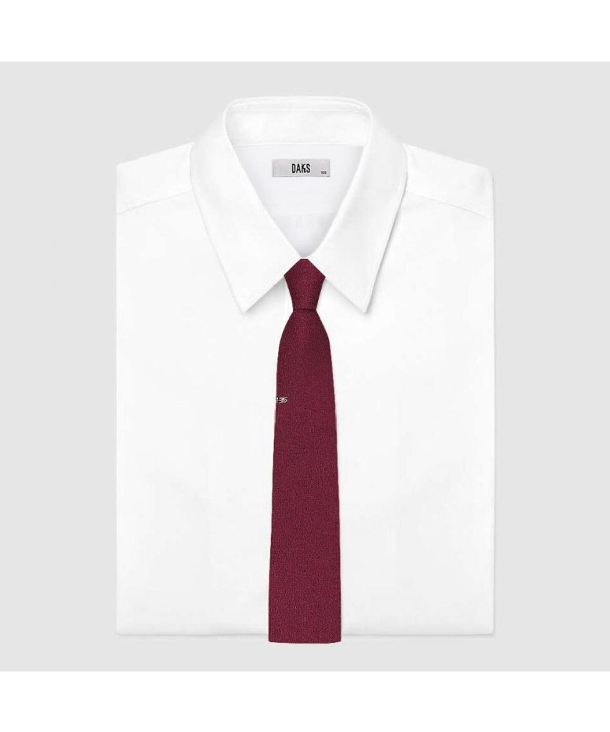 닥스셔츠(DAKS SHIRTS) 실크혼방 스몰로고 포인트 솔리드 넥타이 레드_DMG1ACF1203R2