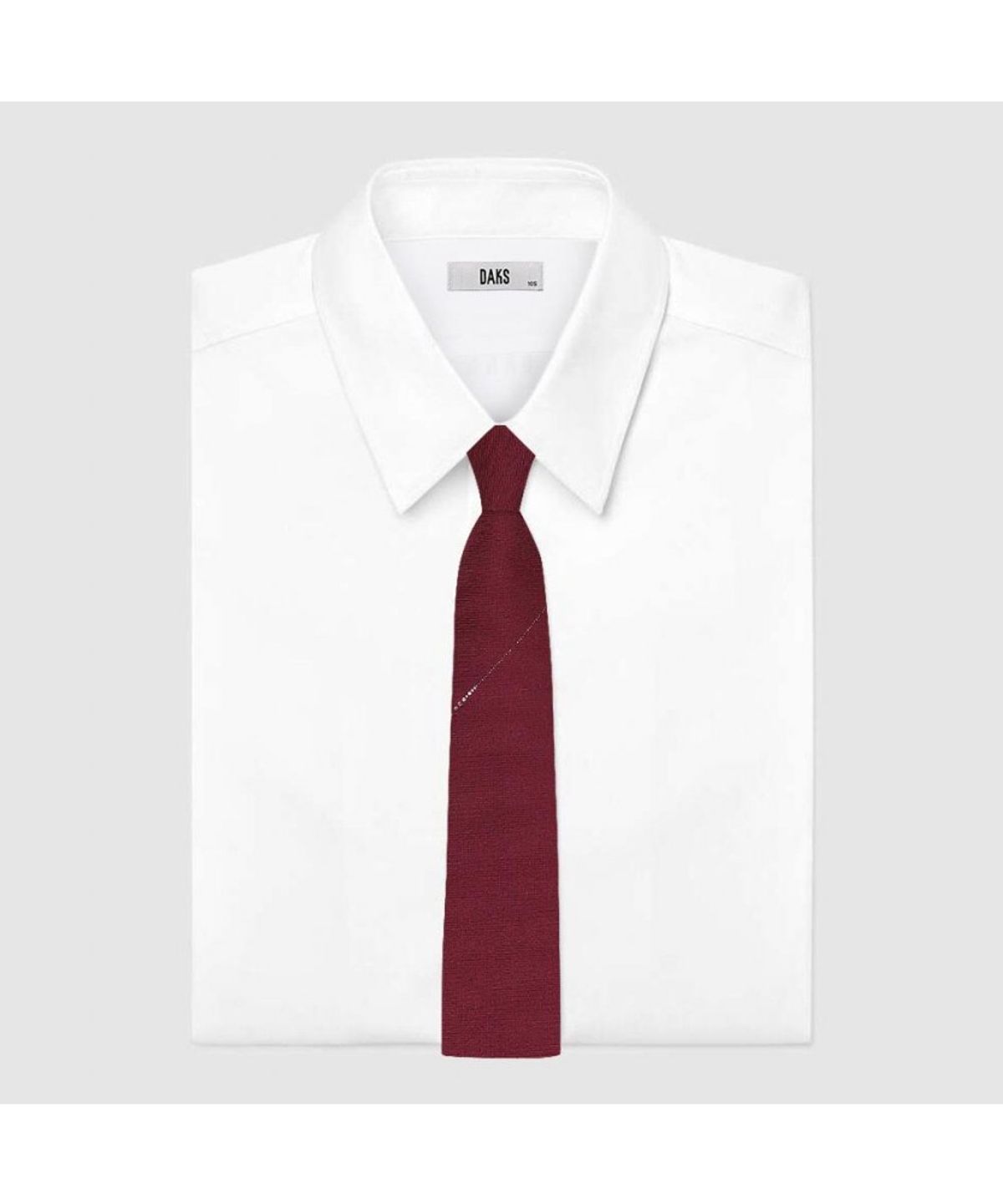 닥스셔츠(DAKS SHIRTS) 실크혼방 사선 큐빅 원포인트 넥타이 레드_DMG1ACF1208R2