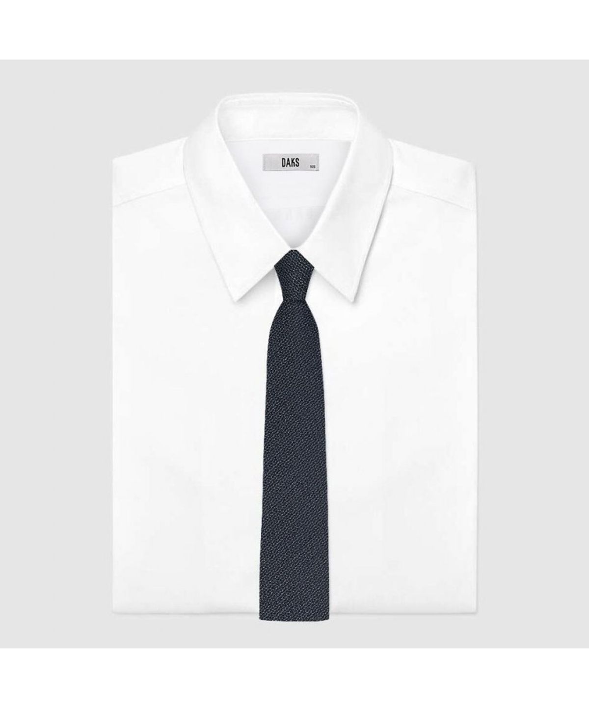 닥스셔츠(DAKS SHIRTS) 실크혼방 투톤 마이크로 도트 솔리드 넥타이 그레이_DMG1ACF1273G1