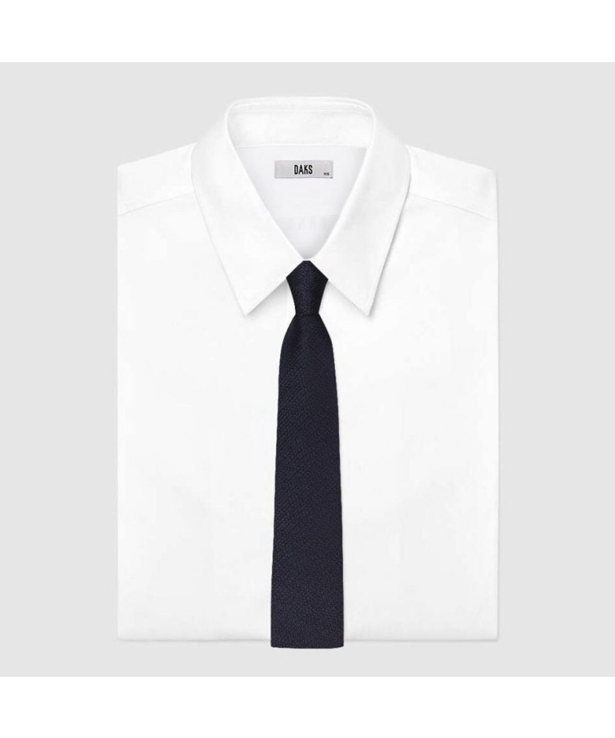 닥스셔츠(DAKS SHIRTS) 실크100 마이크로 텍스처 솔리드 넥타이 네이비_DMG1ACF1274N1