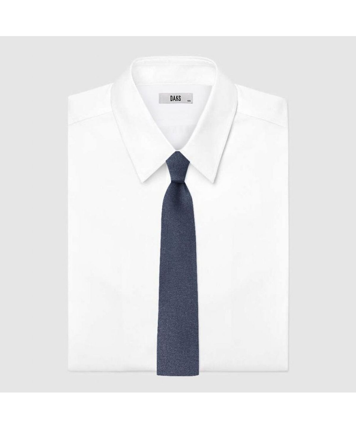 닥스셔츠(DAKS SHIRTS) 실크혼방 솔리드 넥타이 그레이_DMG1ACF1277G1