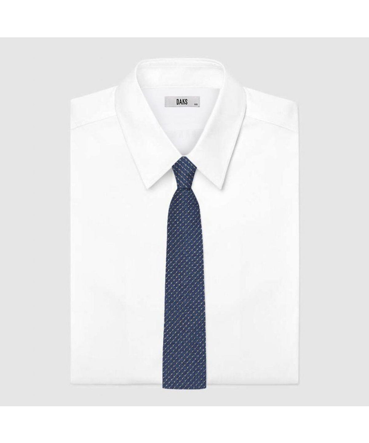 닥스셔츠(DAKS SHIRTS) 실크혼방 골든 체크 올오버 넥타이 네이비_DMG1ACF1223N1