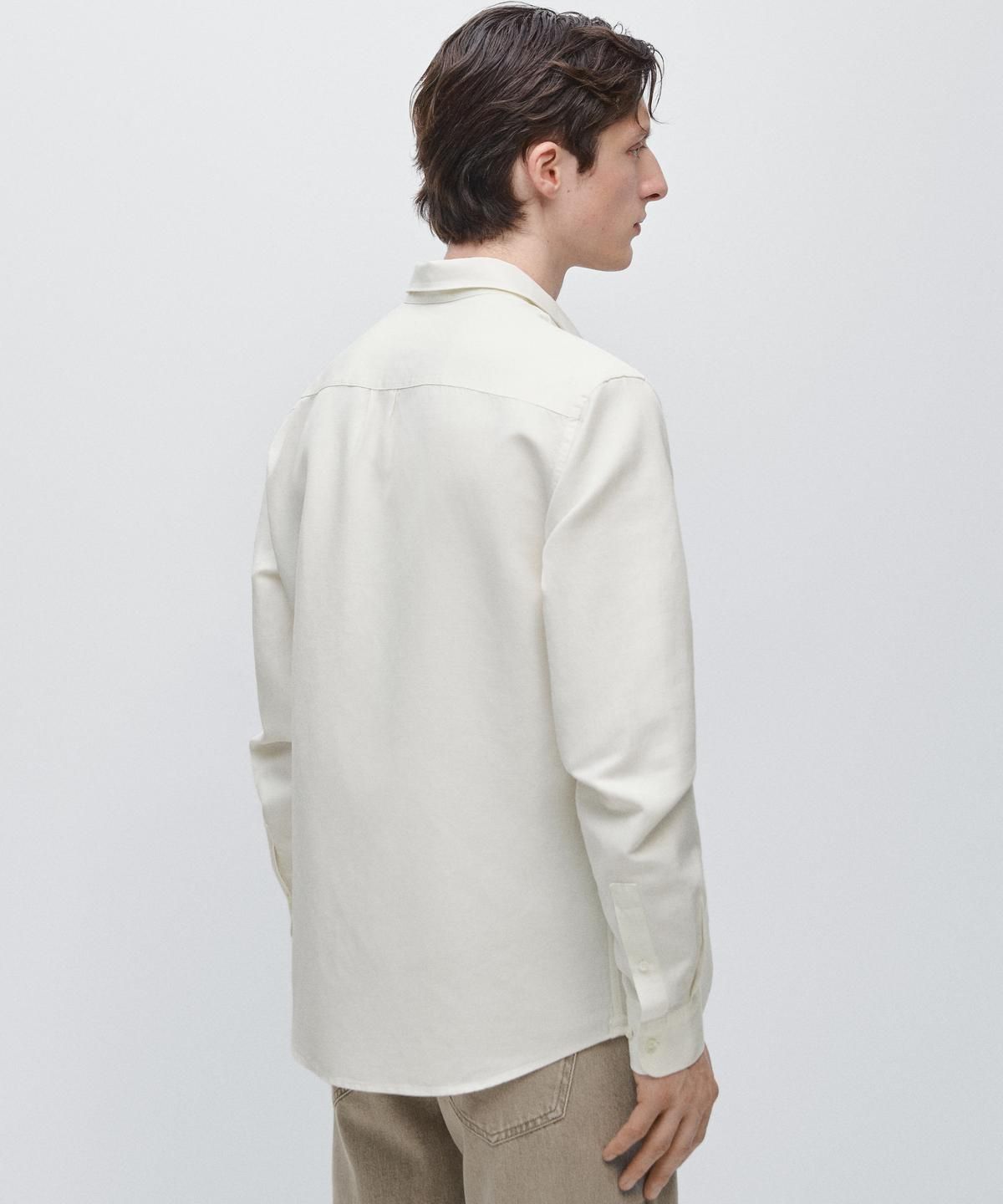 마시모두띠(MASSIMO DUTTI) 레귤러핏 린넨 블렌드 셔츠