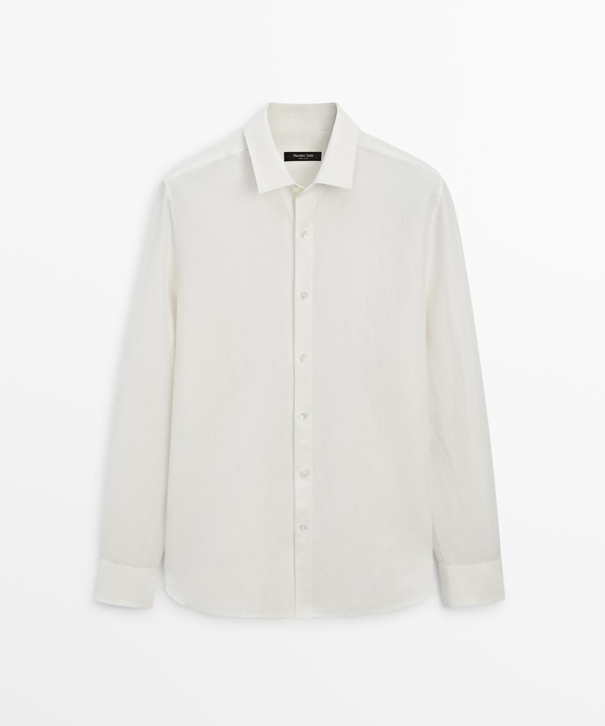 마시모두띠(MASSIMO DUTTI) 레귤러핏 린넨 블렌드 셔츠