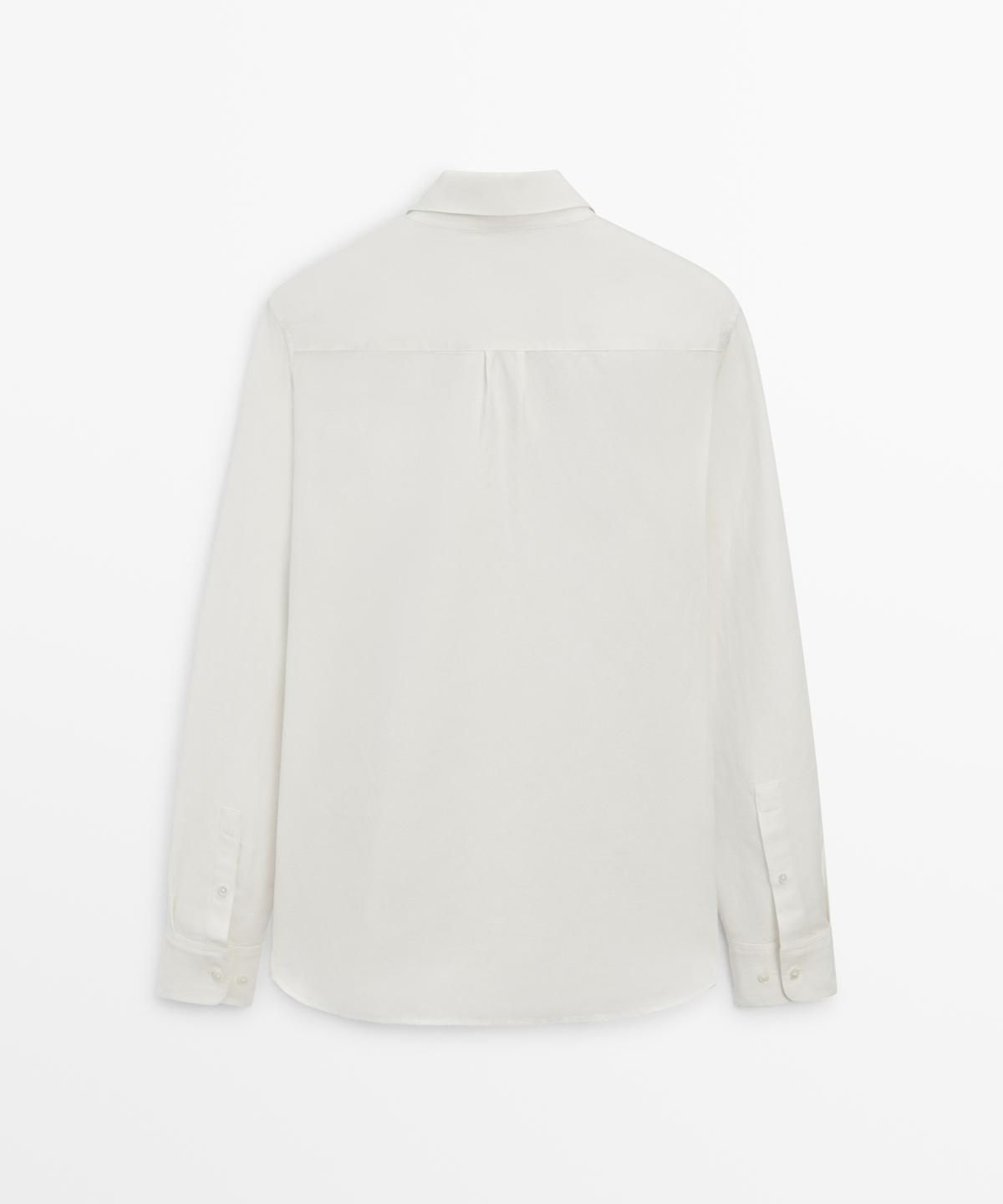 마시모두띠(MASSIMO DUTTI) 레귤러핏 린넨 블렌드 셔츠