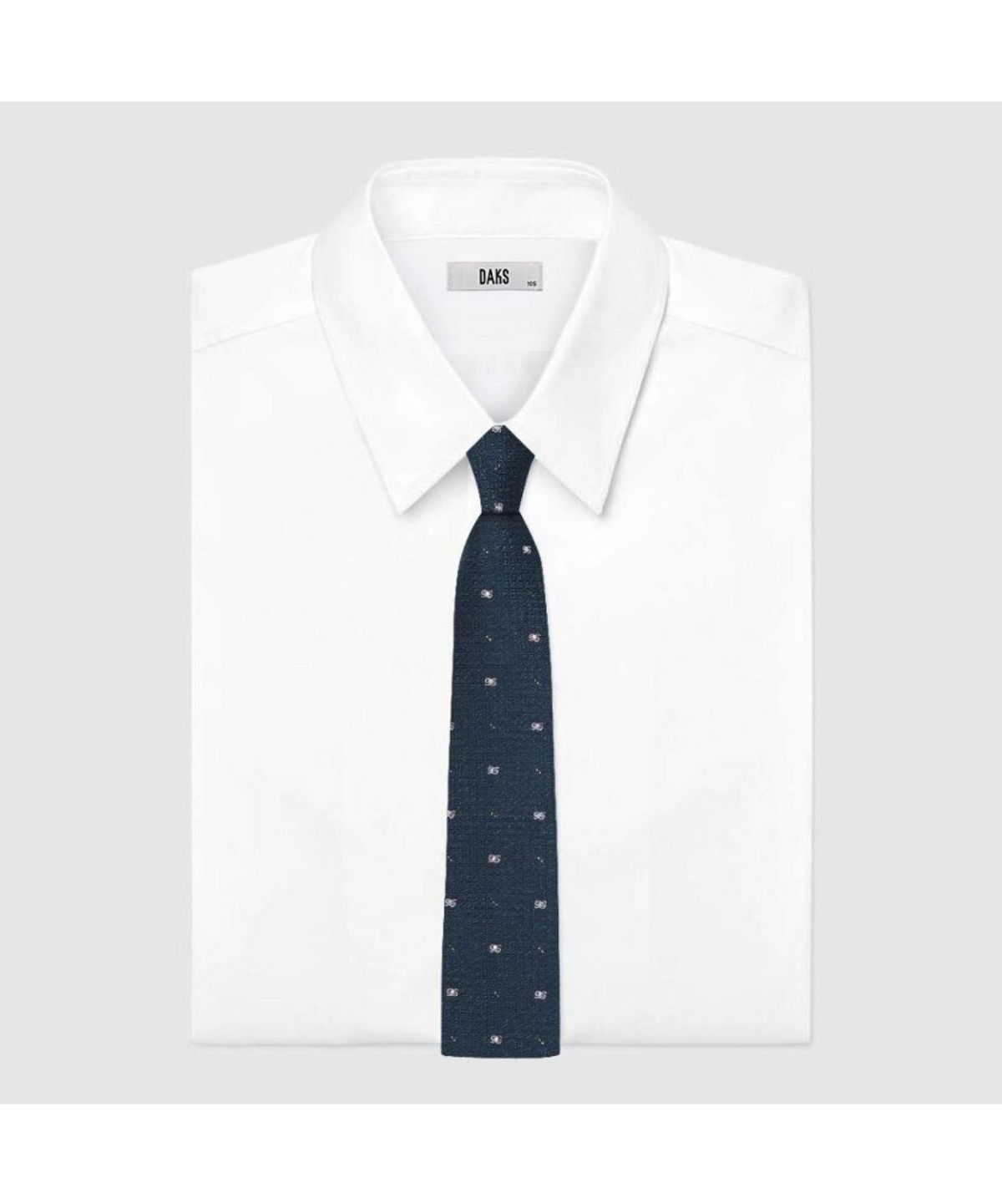 닥스셔츠(DAKS SHIRTS) 실크혼방 큐빅 시그니처 로고 올오버 넥타이 민트_DMG1ACF1103M1