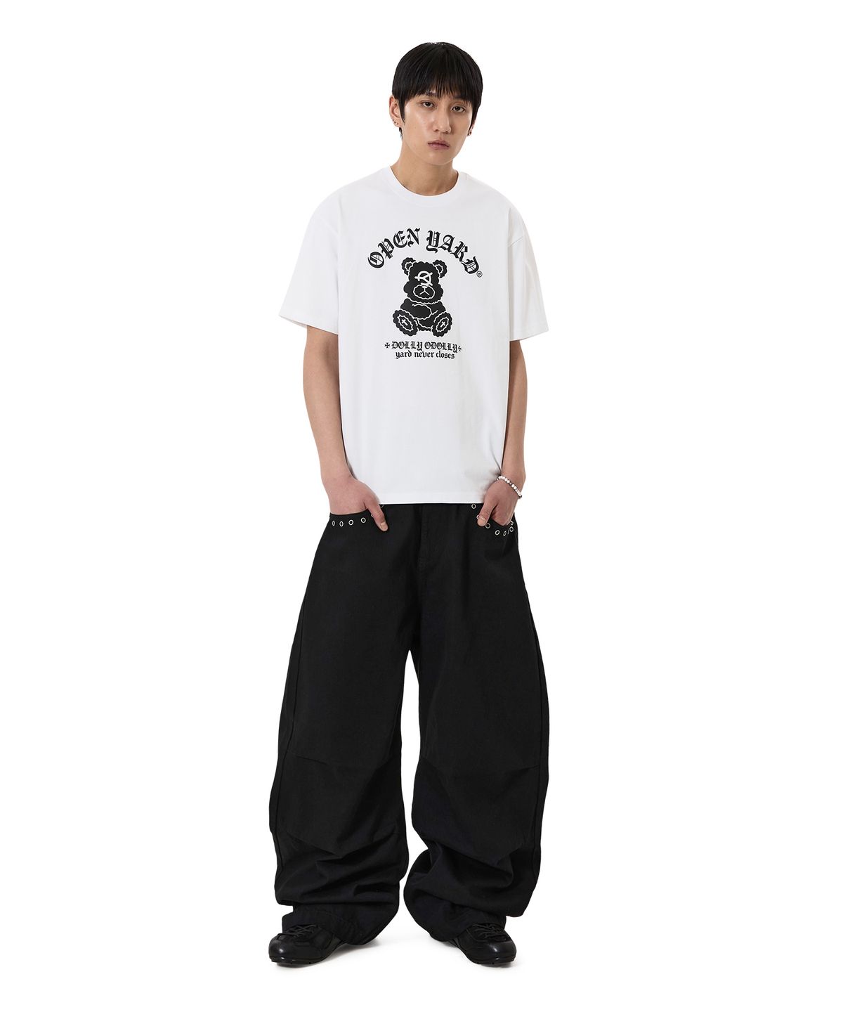 오픈야드(오와이)(OPENYARD(OY)) GOTHIC DOLLY TEE - WHITE