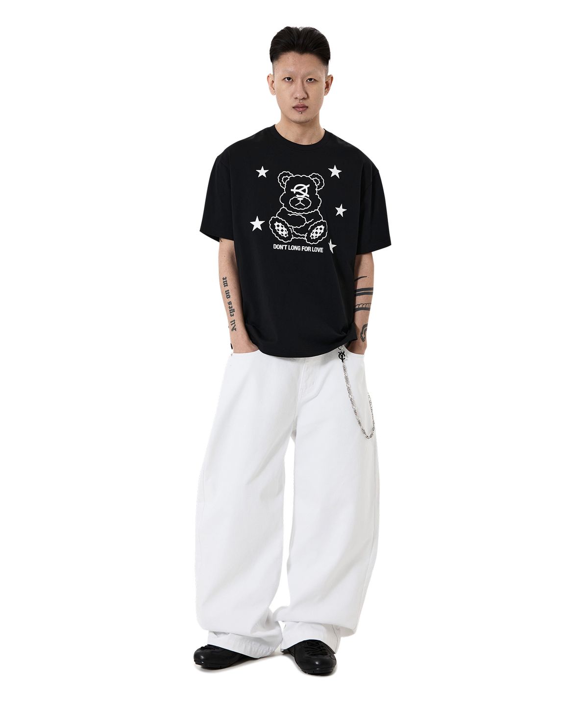 오픈야드(오와이)(OPENYARD(OY)) SHINE STAR DOLLY TEE - BLACK