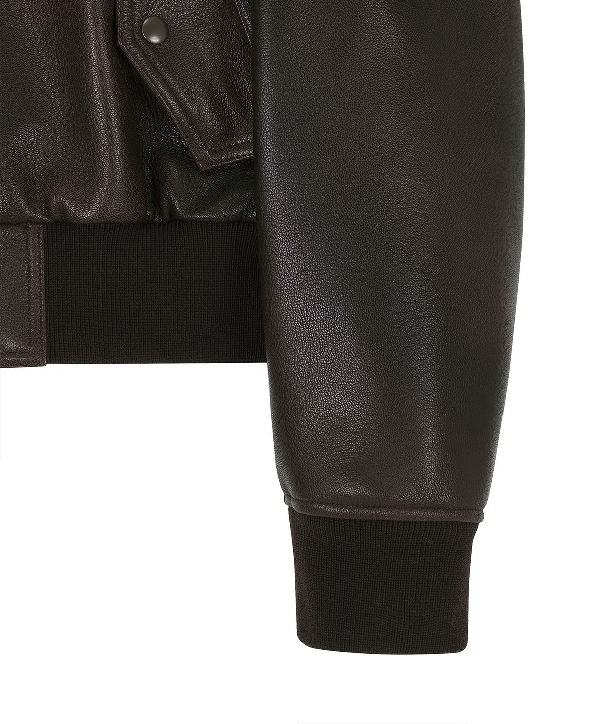 노이어(NOIRER) 고트 스킨 레더 크롭 자켓 (브라운)