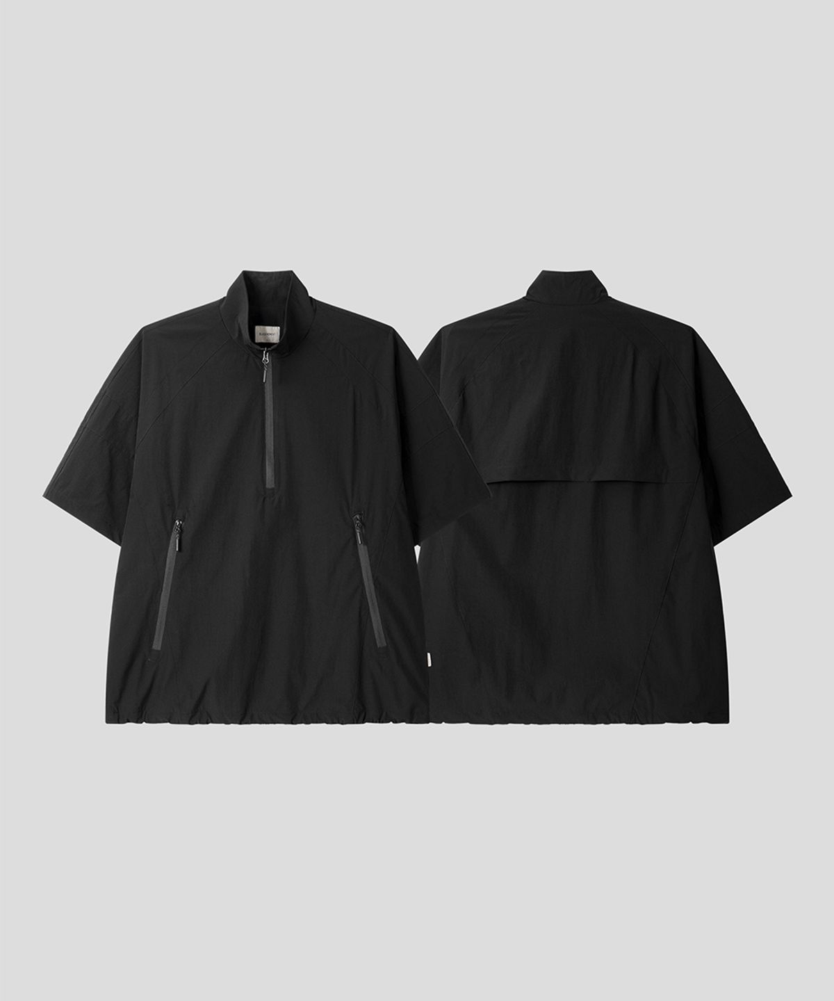 블랙모먼트(BLACK MOMENT) 하프 집업 반팔 아노락 [블랙]