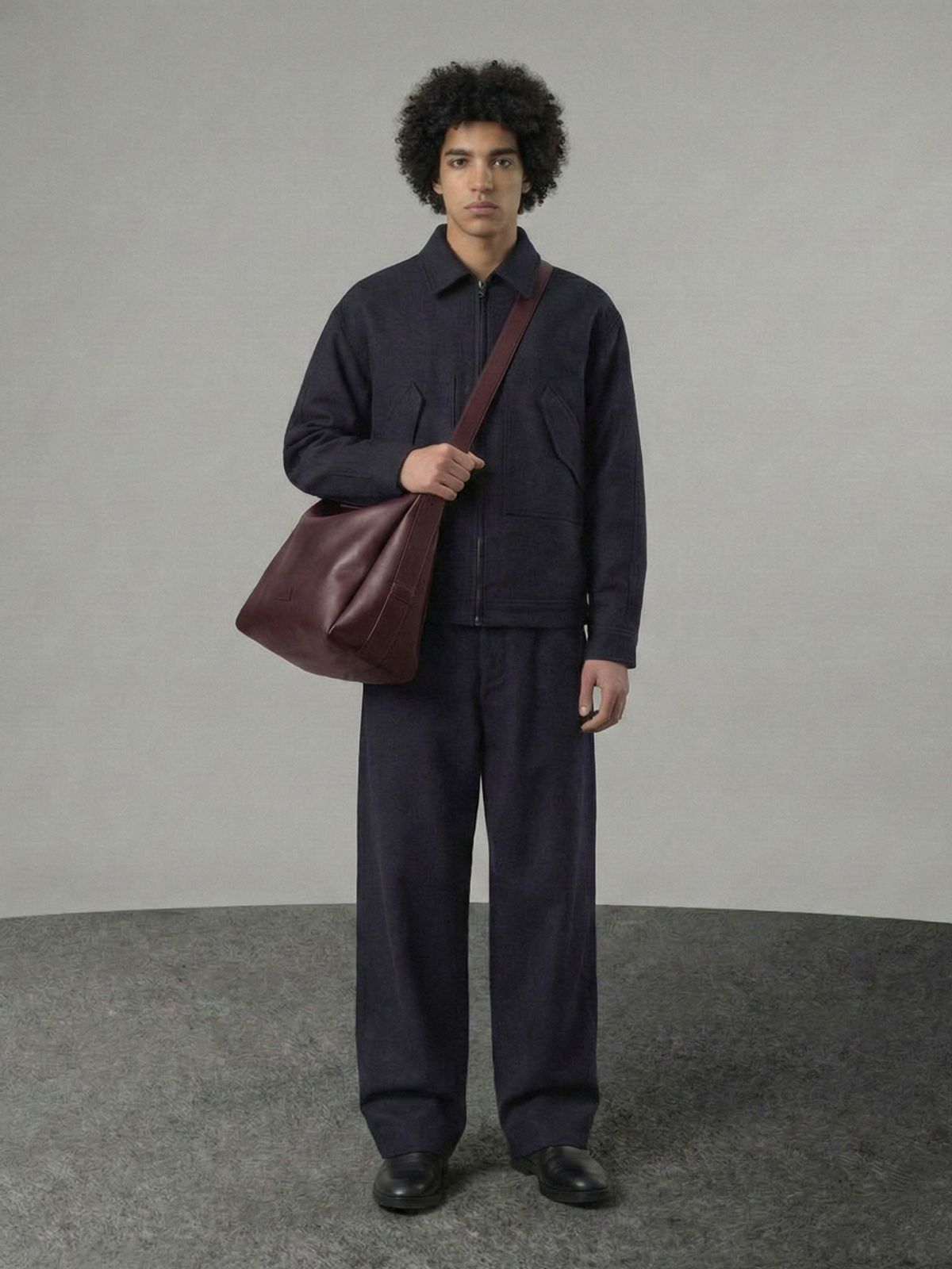 밋맷밋(MEETMETMEET) The Mark Large burgundy