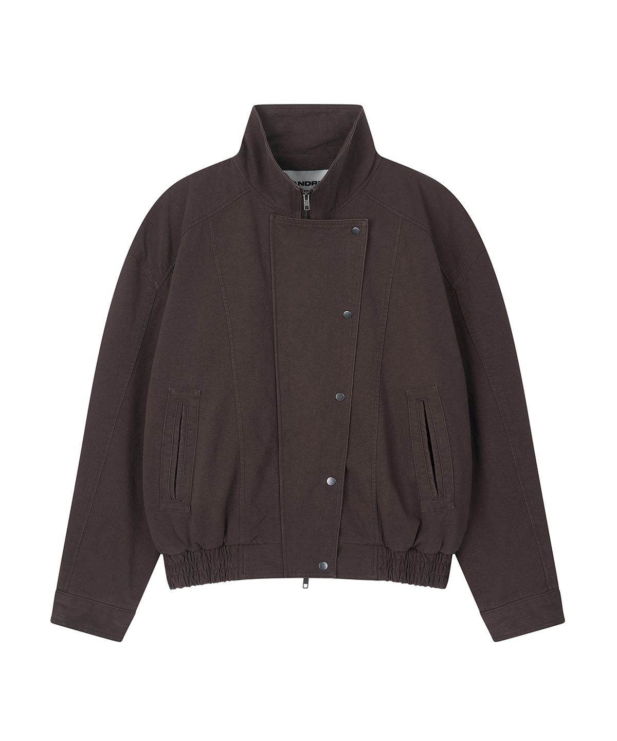 샌드릭(SANDRIC) Side Button Cotton Jacket_Brown