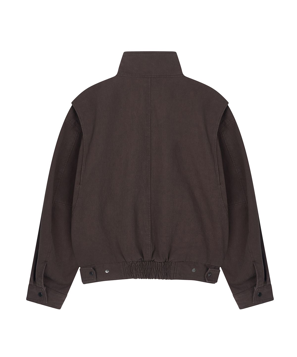 샌드릭(SANDRIC) Side Button Cotton Jacket_Brown