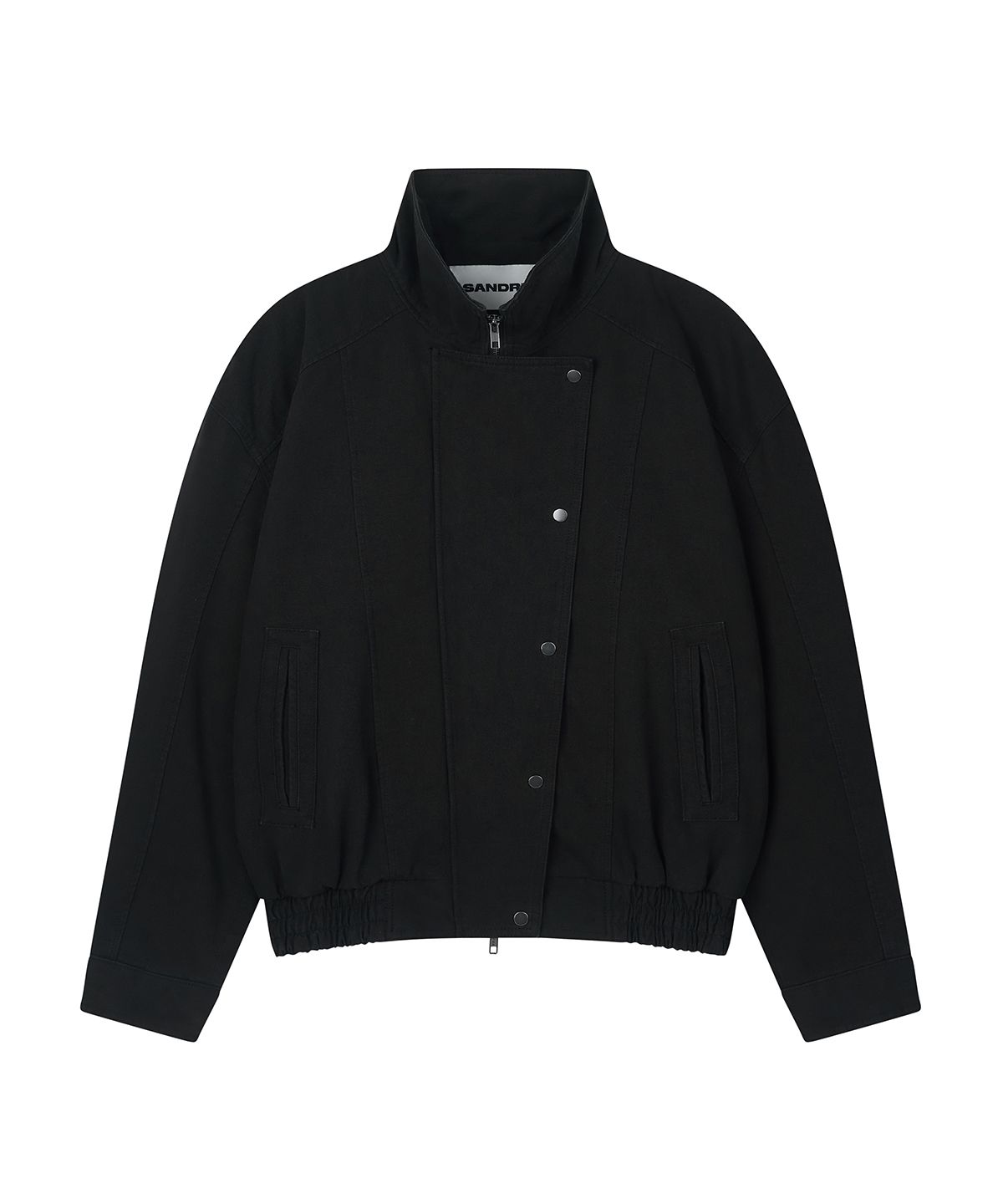샌드릭(SANDRIC) Side Button Cotton Jacket_Black