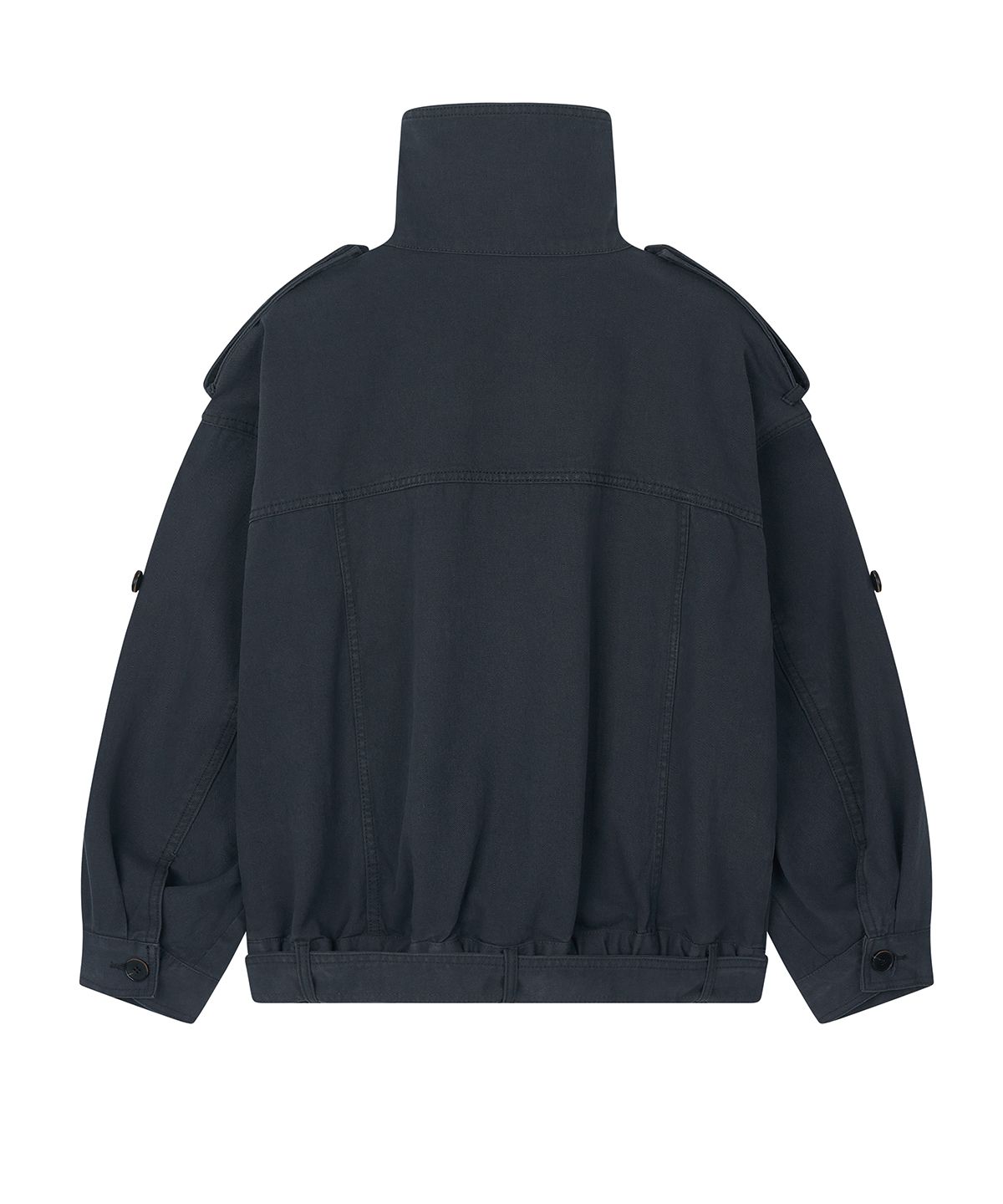 샌드릭(SANDRIC) High Neck Cotton Jacket_Navy