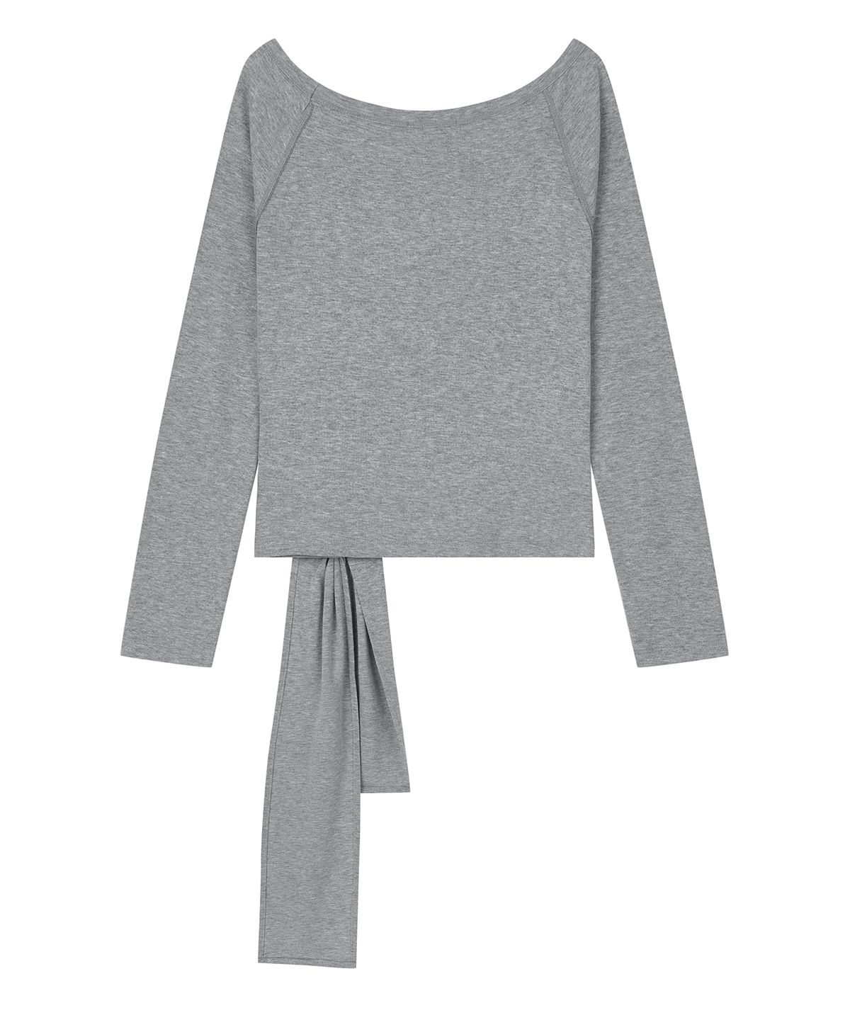 샌드릭(SANDRIC) Strap Off Shoulder T_Melange Grey