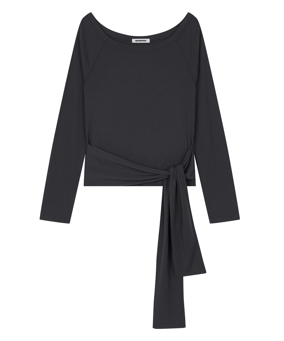 샌드릭(SANDRIC) Strap Off shoulder T_Charcoal