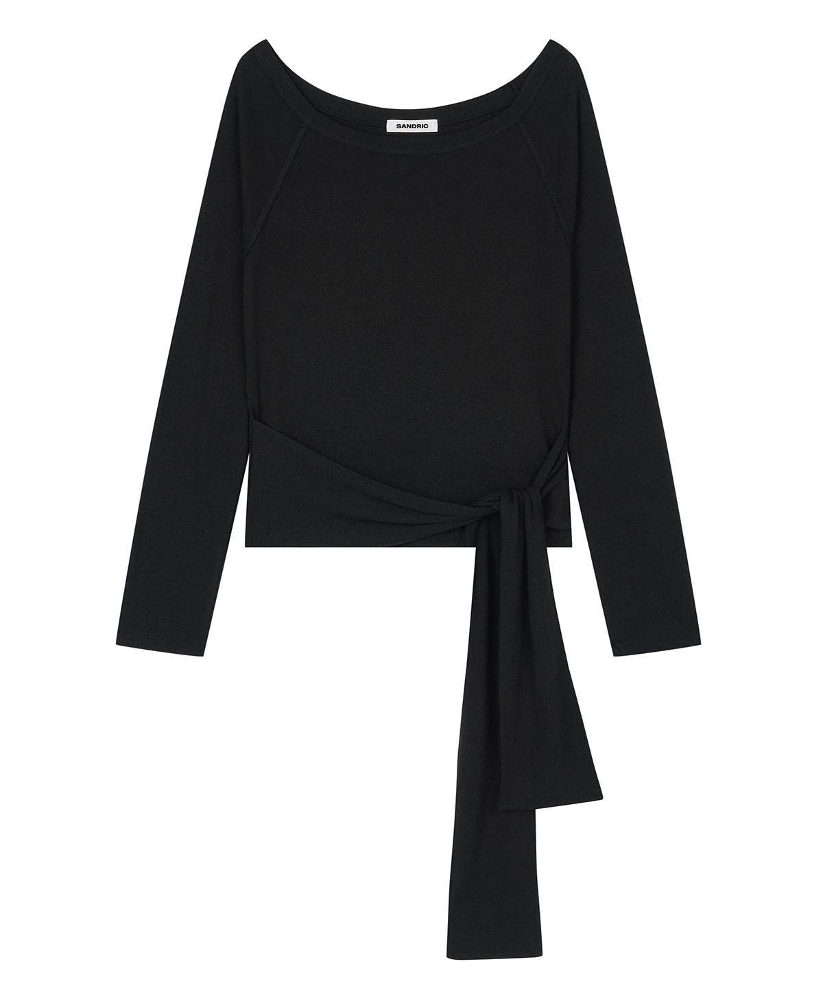 샌드릭(SANDRIC) Strap Off shoulder T_Black