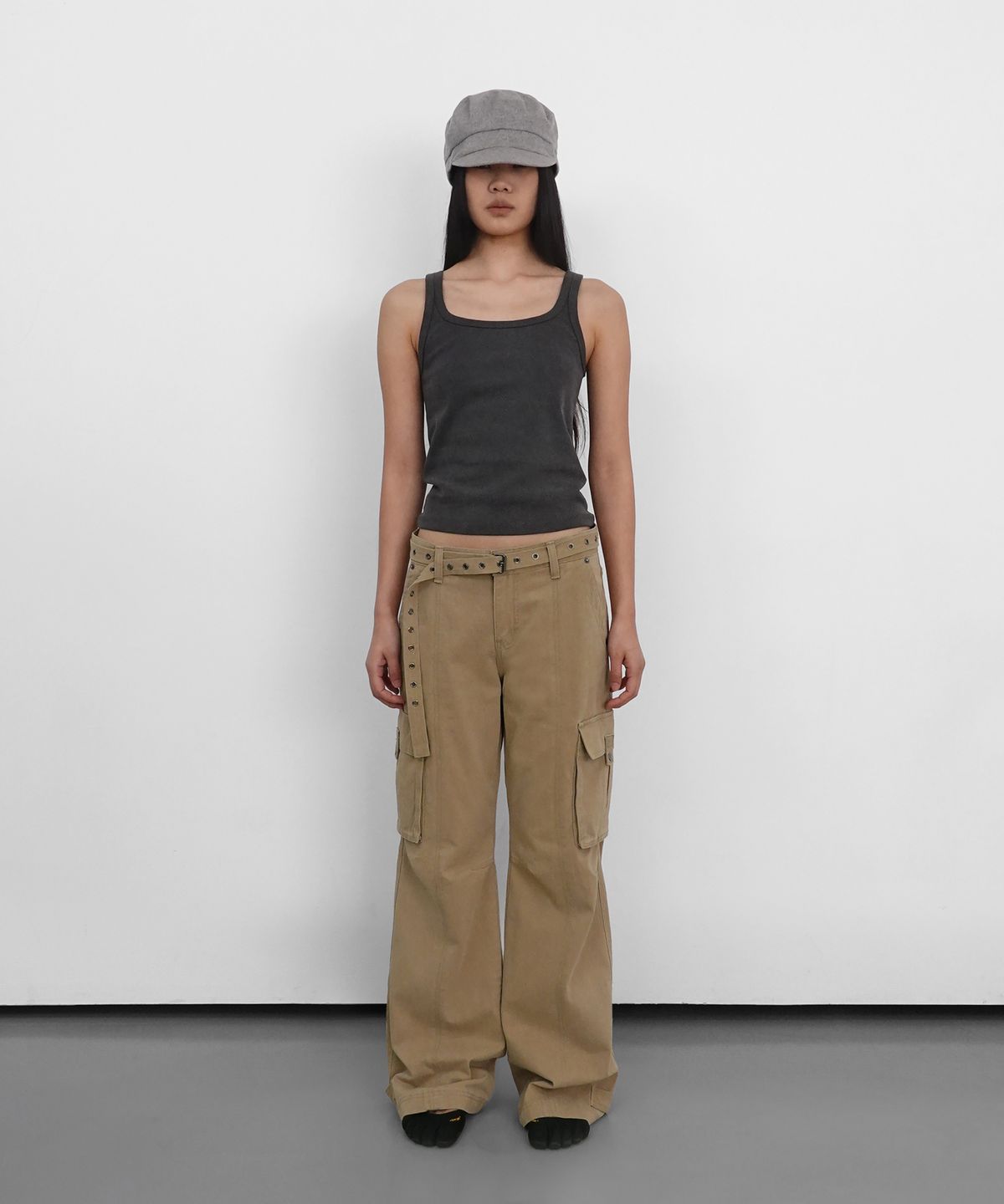 샌드릭(SANDRIC) Wide Bootcut Cotton Pants_Beige