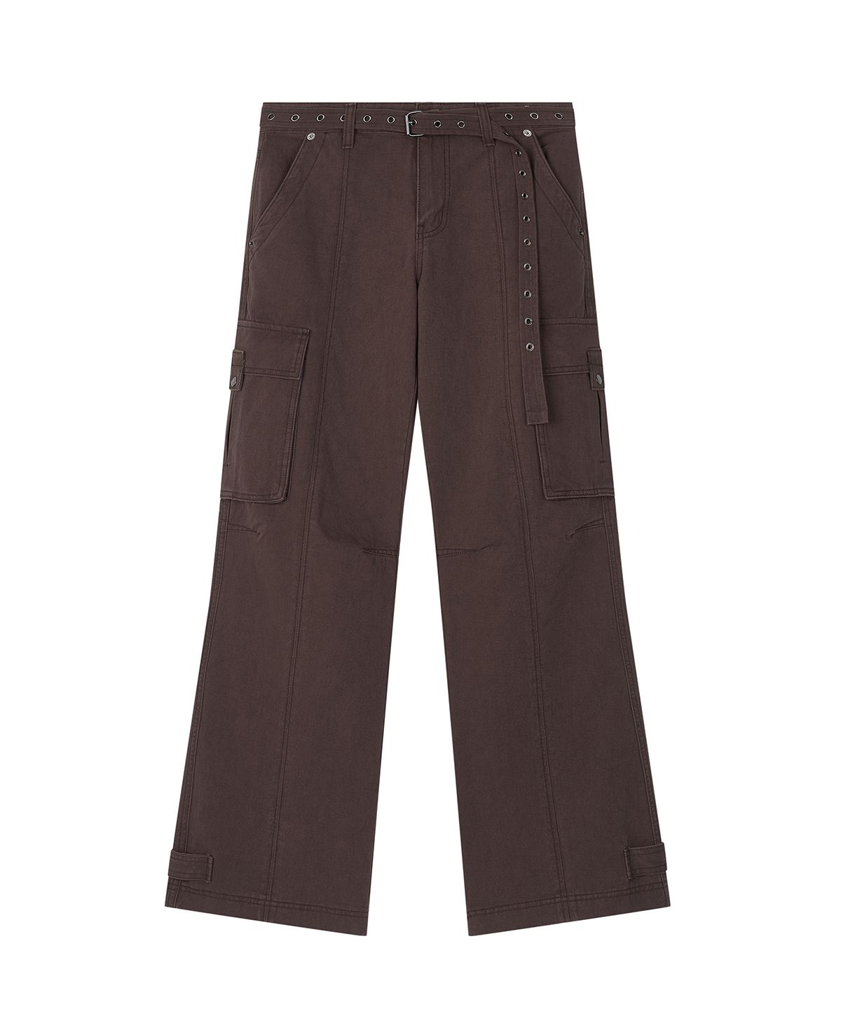 샌드릭(SANDRIC) Wide Bootcut Cotton Pants_Brown