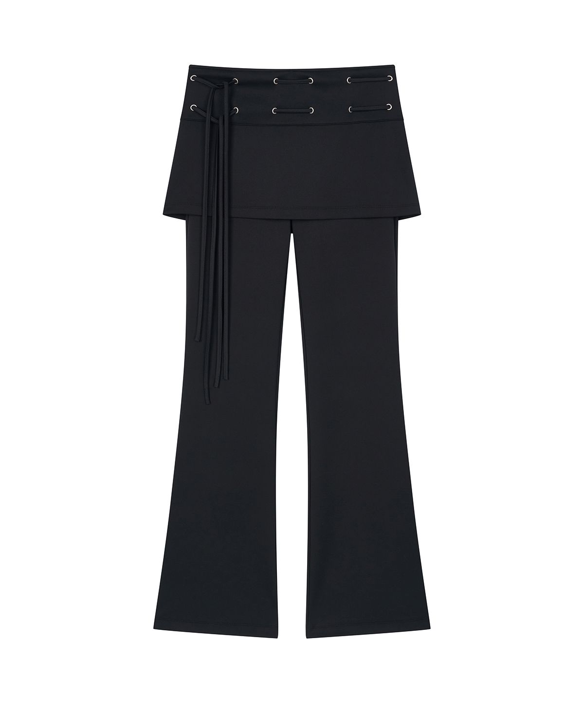 샌드릭(SANDRIC) Eyelet Skirt Pants_Black