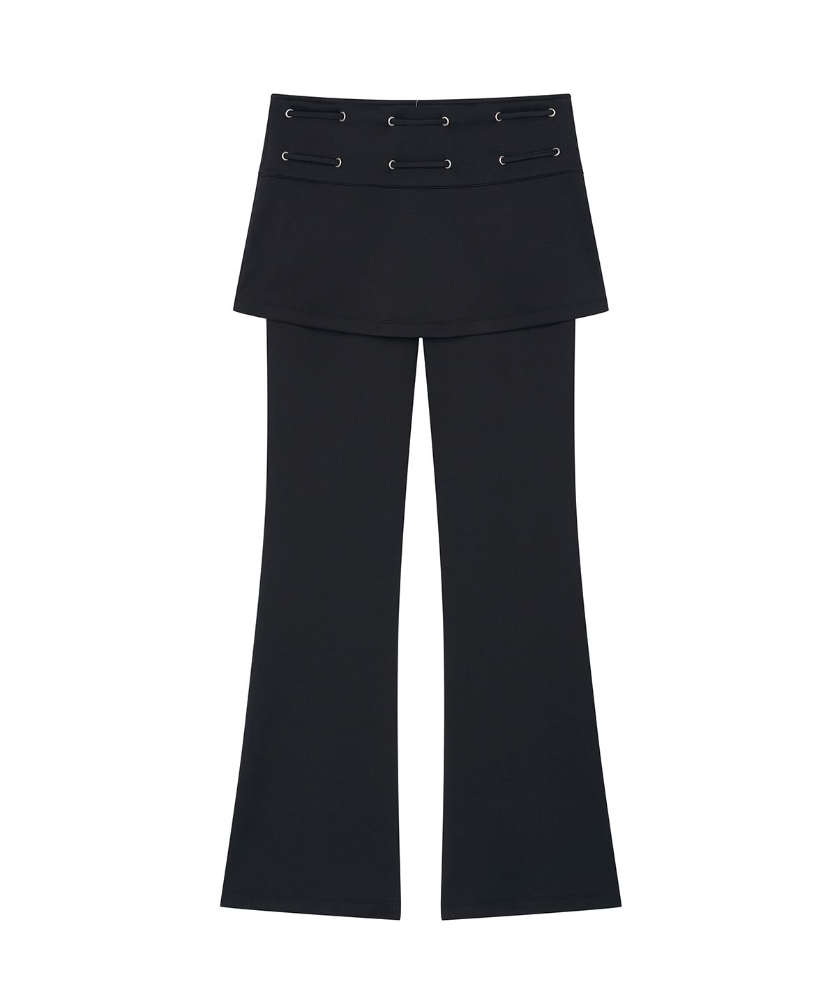 샌드릭(SANDRIC) Eyelet Skirt Pants_Black