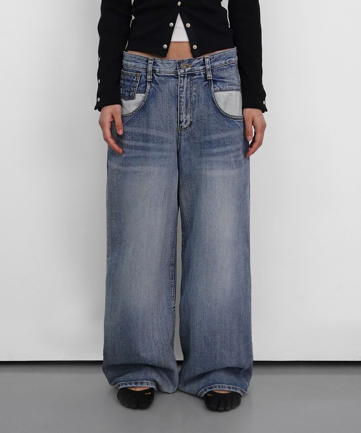 샌드릭(SANDRIC) Wide Out pocket Denim Pants_Blue