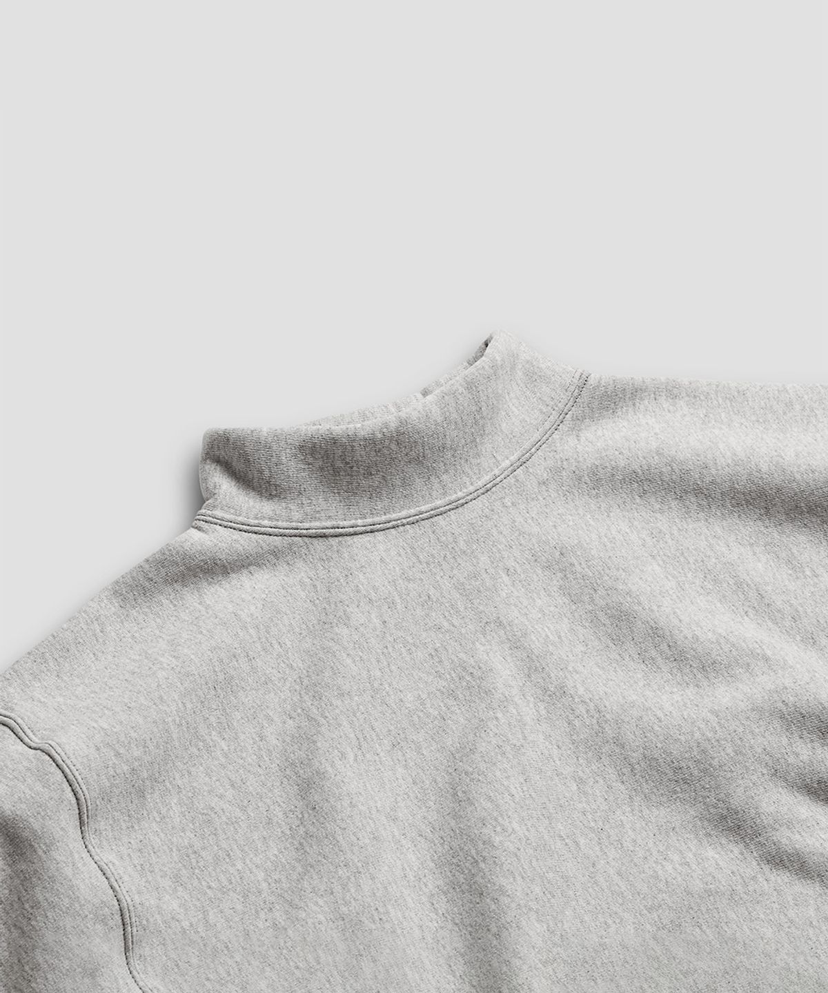 캠버 스포츠웨어(CAMBER SPORTSWEAR) 크로스니트 모크넥 스웻셔츠, 헤더그레이