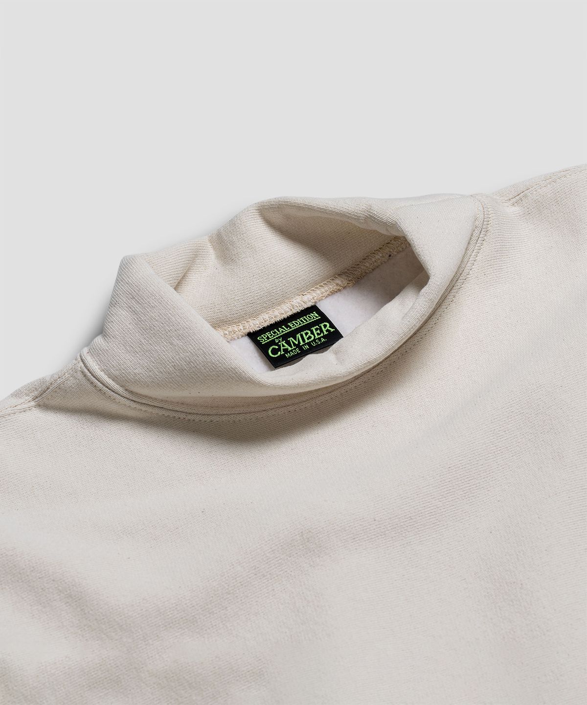 캠버 스포츠웨어(CAMBER SPORTSWEAR) 크로스니트 모크넥 스웻셔츠,내추럴