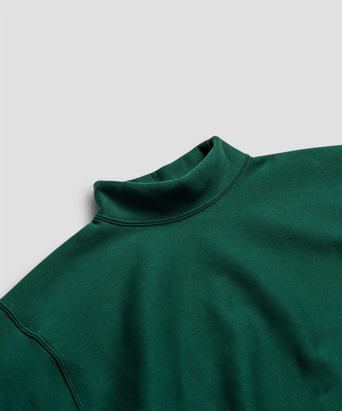 캠버 스포츠웨어(CAMBER SPORTSWEAR) 크로스니트 모크넥 스웻셔츠, 포레스트그린
