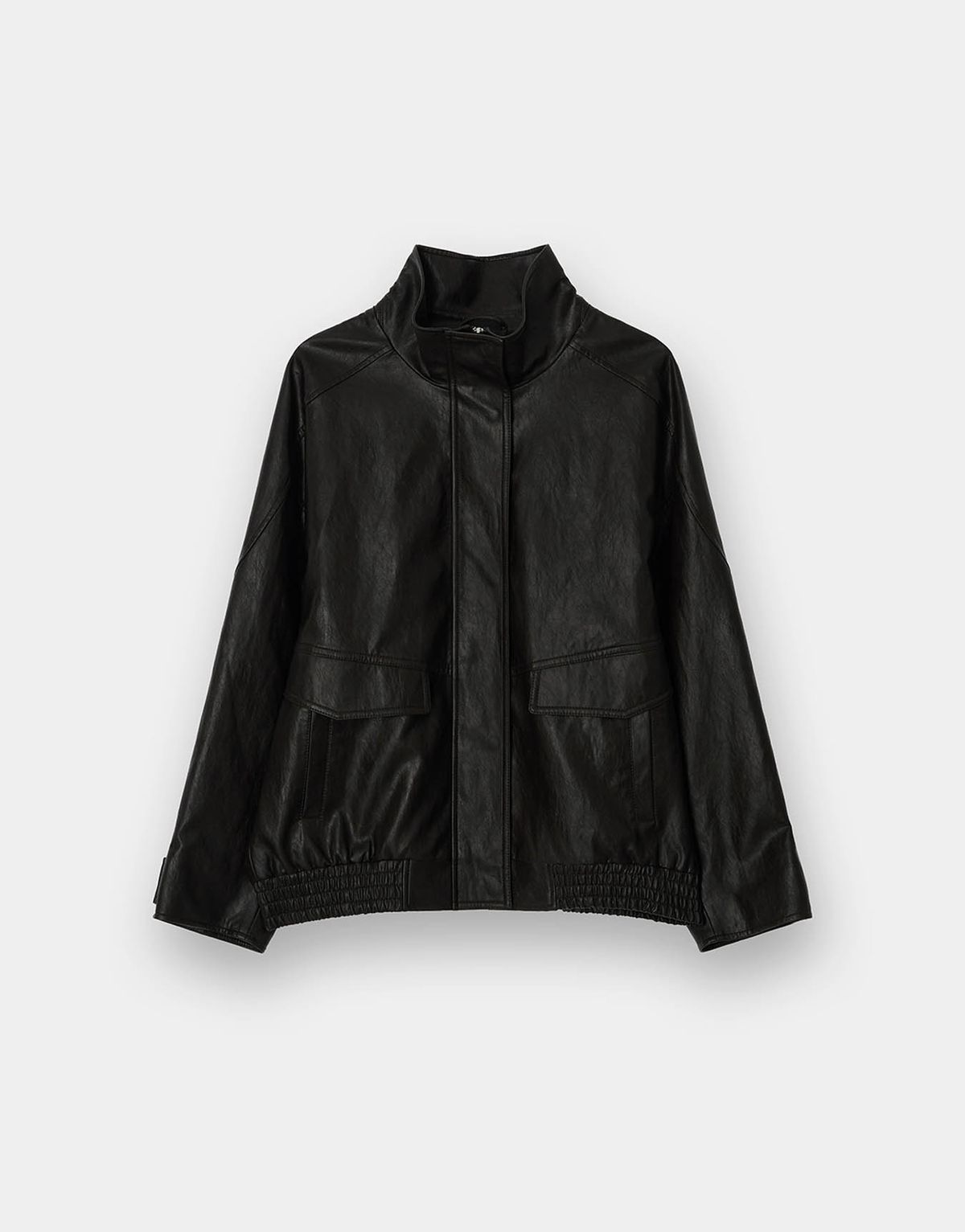 지오다노(GIORDANO) 신세틱 레더 블루종 자켓 376502 [2color]