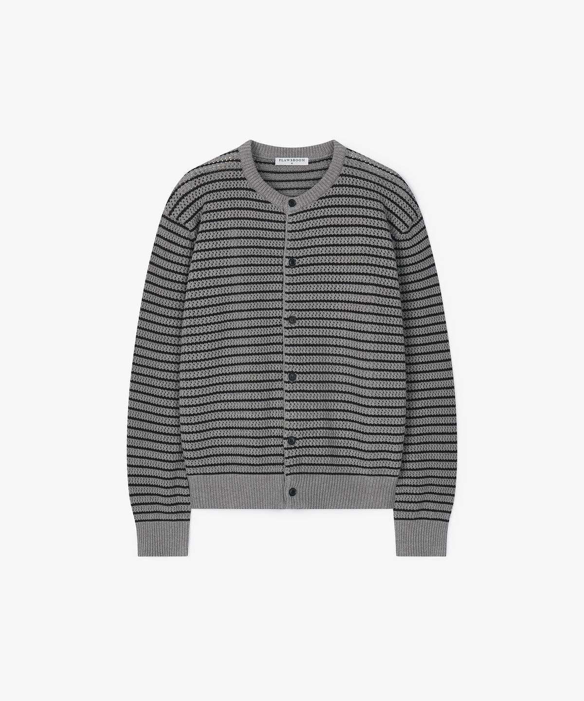 플로즈룸(FLAWSROOM) Aftersun Stripe Cardigan GREY