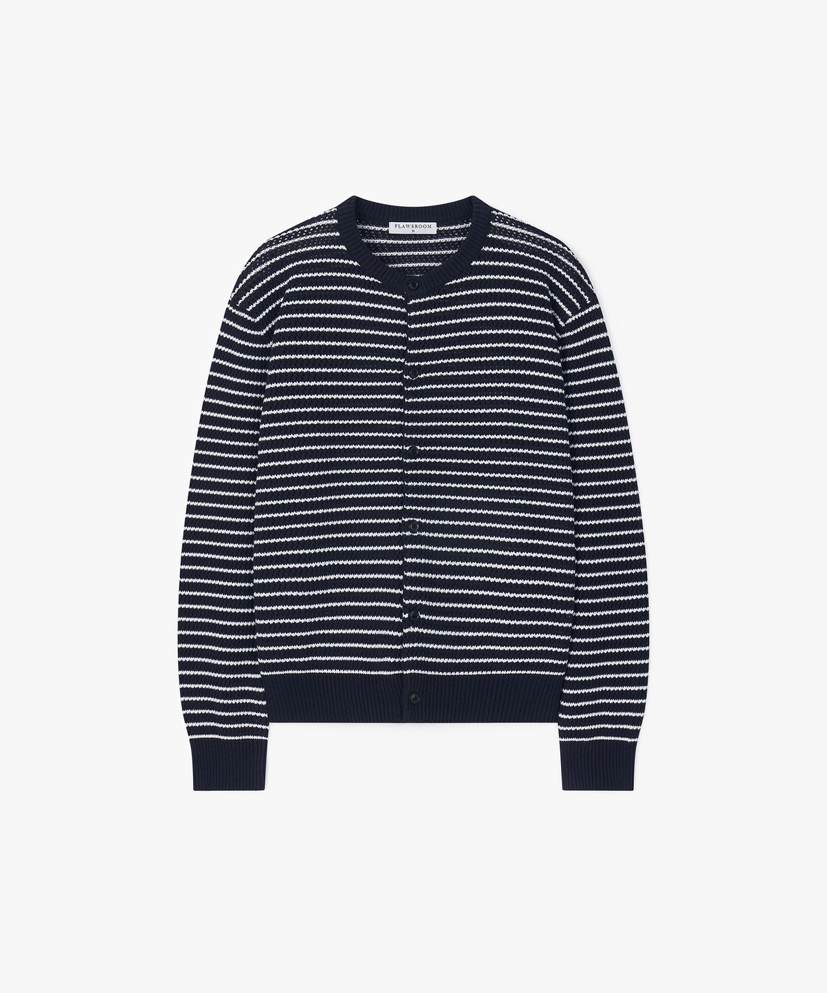 플로즈룸(FLAWSROOM) Aftersun Stripe Cardigan NAVY