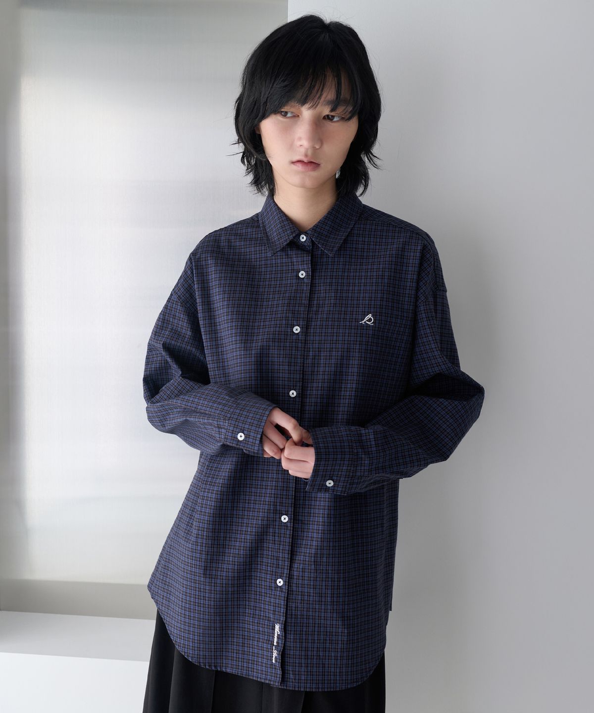 르바(LEVAR) Relaxed Classic Check Shirt - Multi Blue