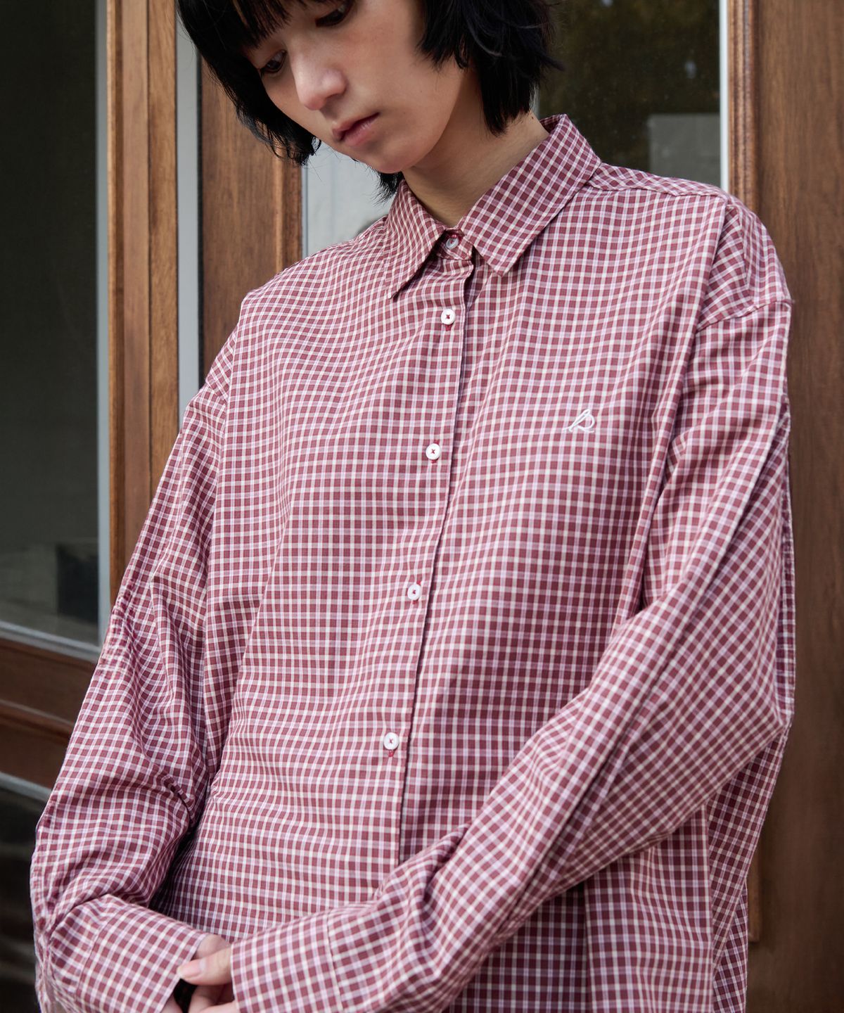 르바(LEVAR) Relaxed Classic Check Shirt - Multi Red