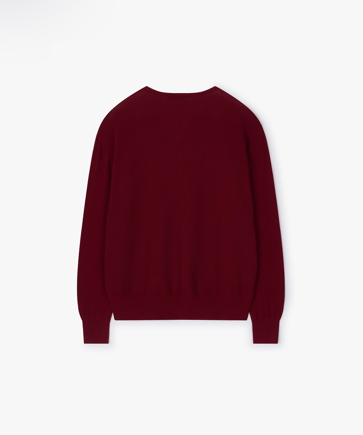 플로즈룸(FLAWSROOM) Waffle Cotton V Neck BURGUNDY