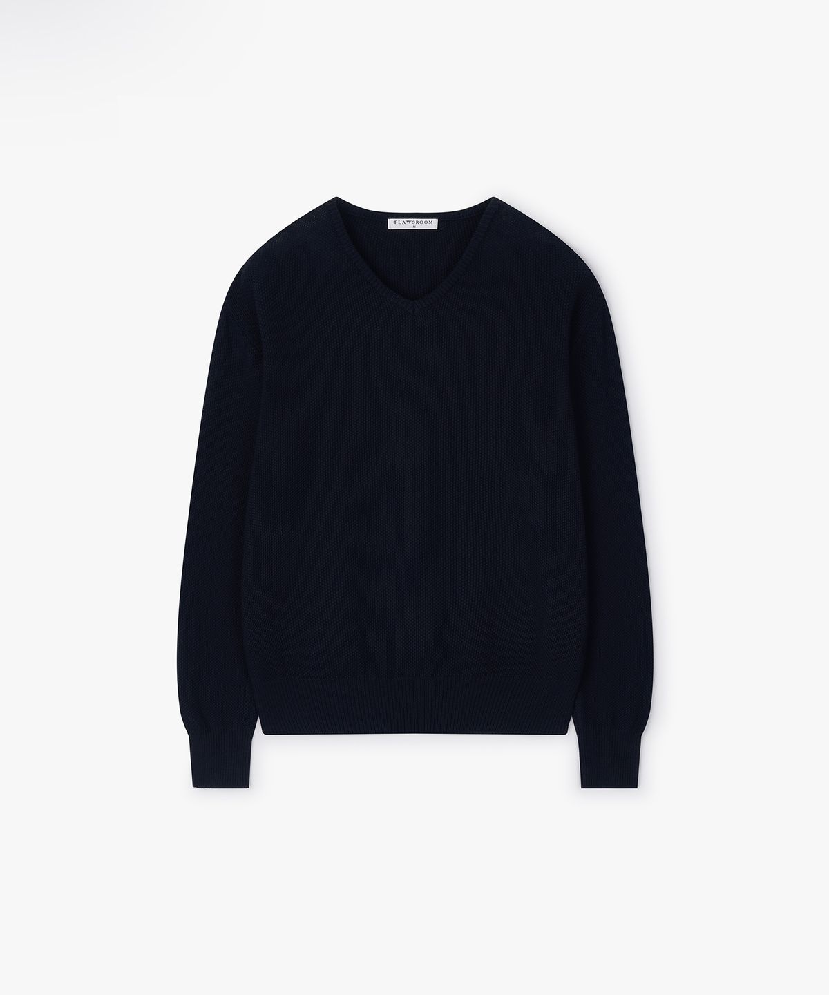 플로즈룸(FLAWSROOM) Waffle Cotton V Neck NAVY