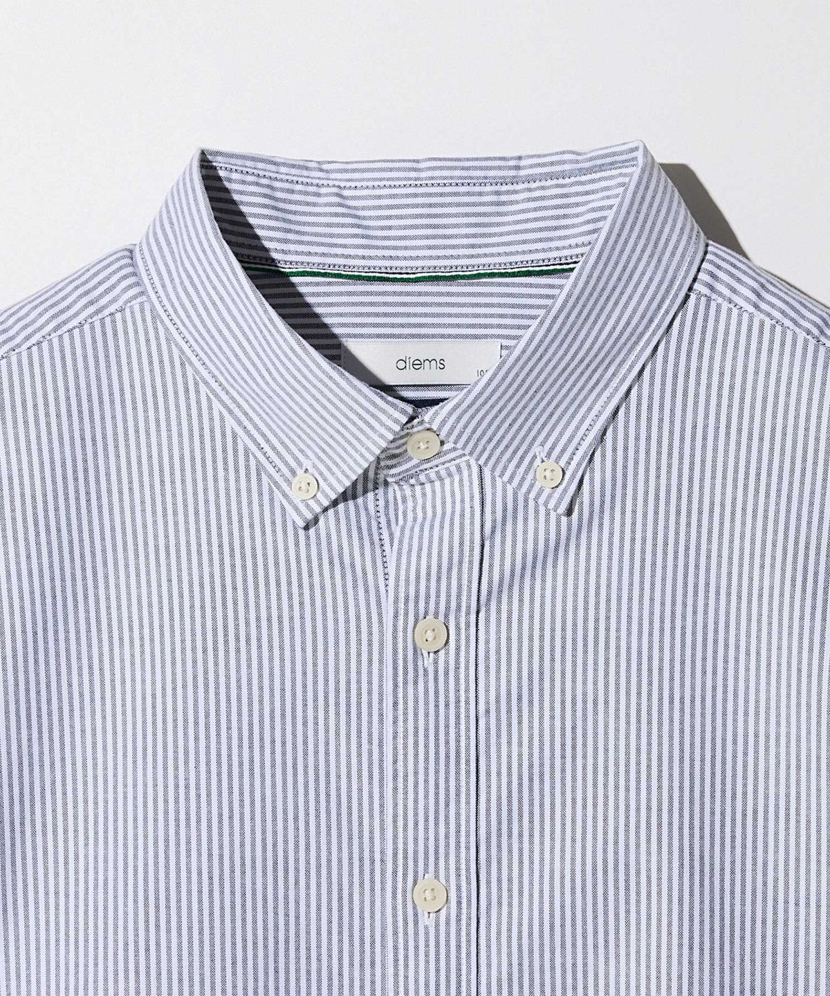 에스티코(STCO) DIEMS Compact Stretch Oxford Shirts 그레이 스트라이프 (레귤러핏)_DDSWZ06ETC