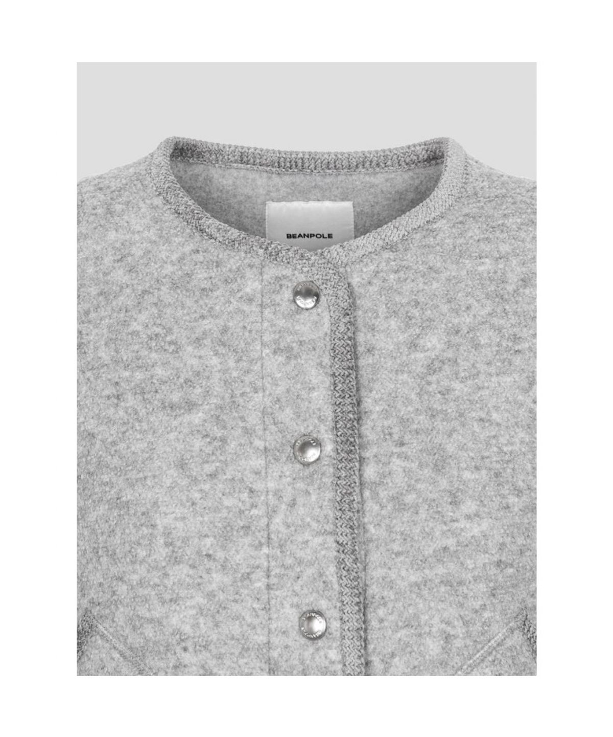 빈폴 레이디스(BEANPOLE LADIES) 울 혼방 텍스쳐 소재 니트 베스트  그레이 (BF6136C013)