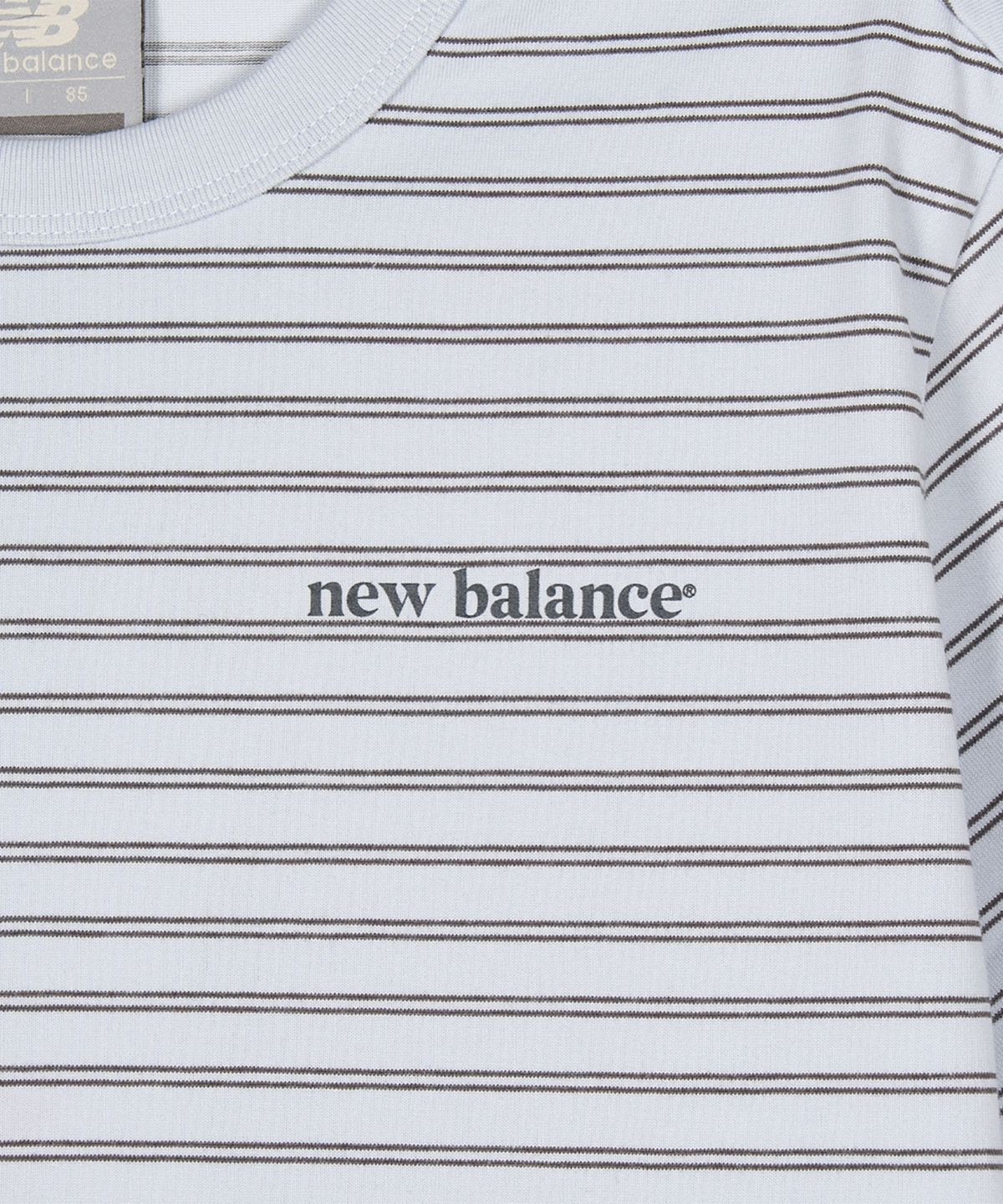 뉴발란스(NEW BALANCE) NBNEG2W422 / WOMEN 에센셜 베이직 스트라이프 반팔티 (LIGHT BLUE)