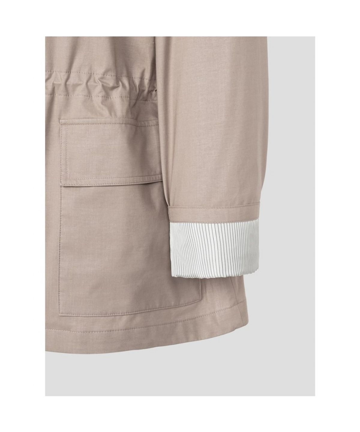 빈폴 레이디스(BEANPOLE LADIES) 코튼 폴리 후드 사파리 점퍼  베이지 (BF6339C01A)