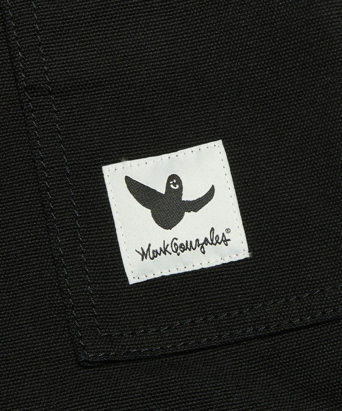 마크곤잘레스(MARK GONZALES) 넥스트 사인로고 더블니 워크 팬츠 - BLACK
