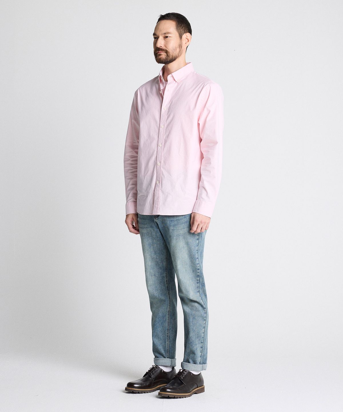 에스티코(STCO) DIEMS Compact Stretch Oxford Shirts 핑크 (레귤러핏)_DDSWZ04ESP