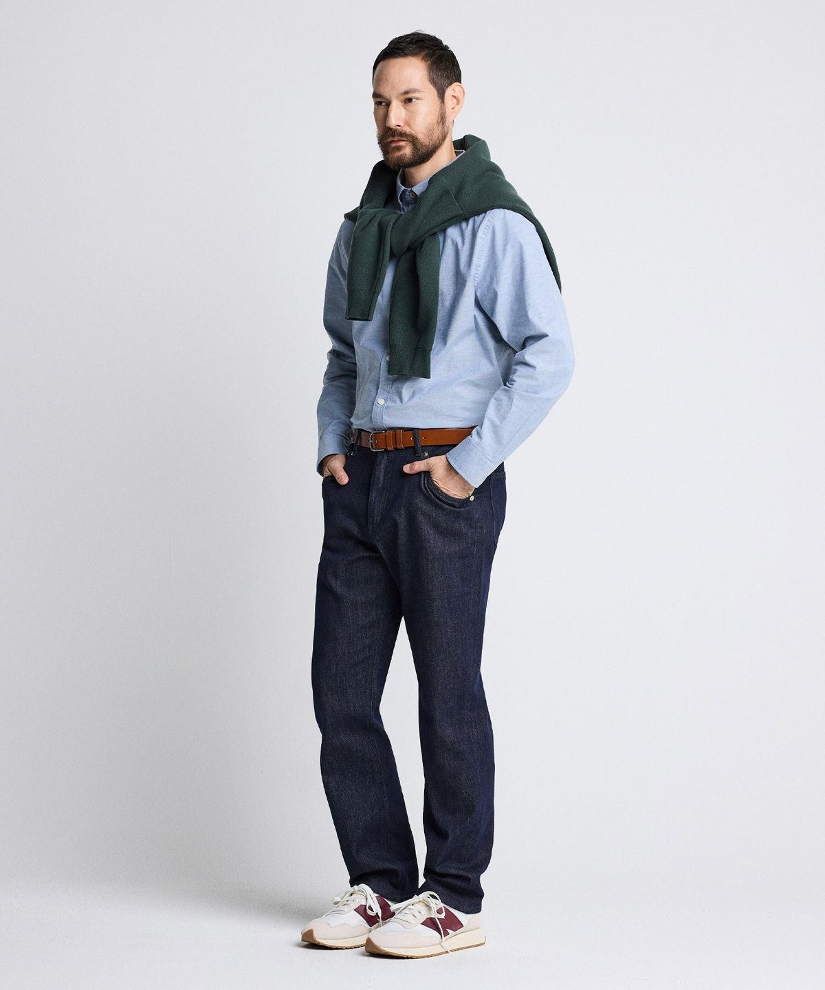 에스티코(STCO) DIEMS Compact Stretch Oxford Shirts 블루 (레귤러핏)_DDSWZ02ESL