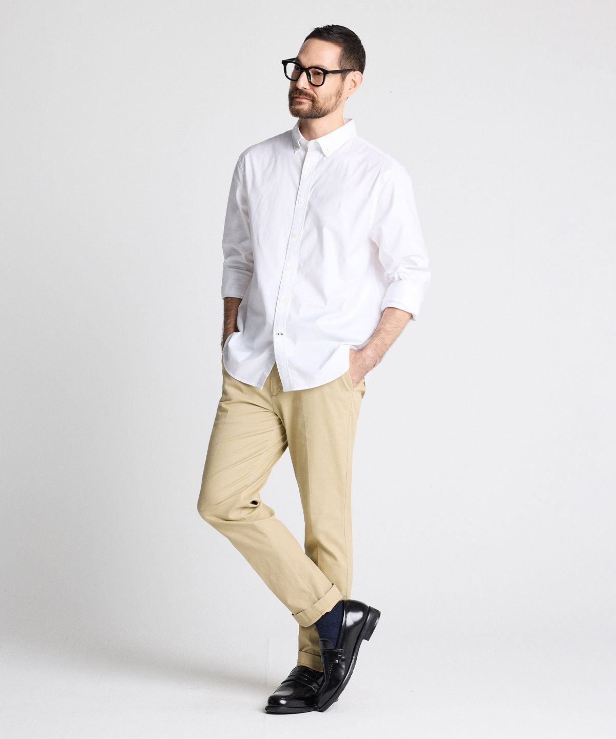 에스티코(STCO) DIEMS Compact Stretch Oxford Shirts 화이트 (레귤러핏)_DDSWZ01ESW